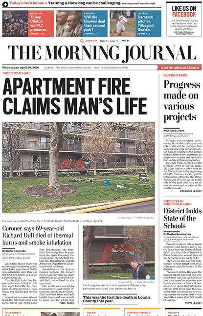 lorain-morning-journal-front-page
