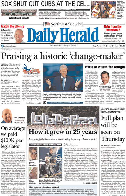 Daily Herald Front Page 